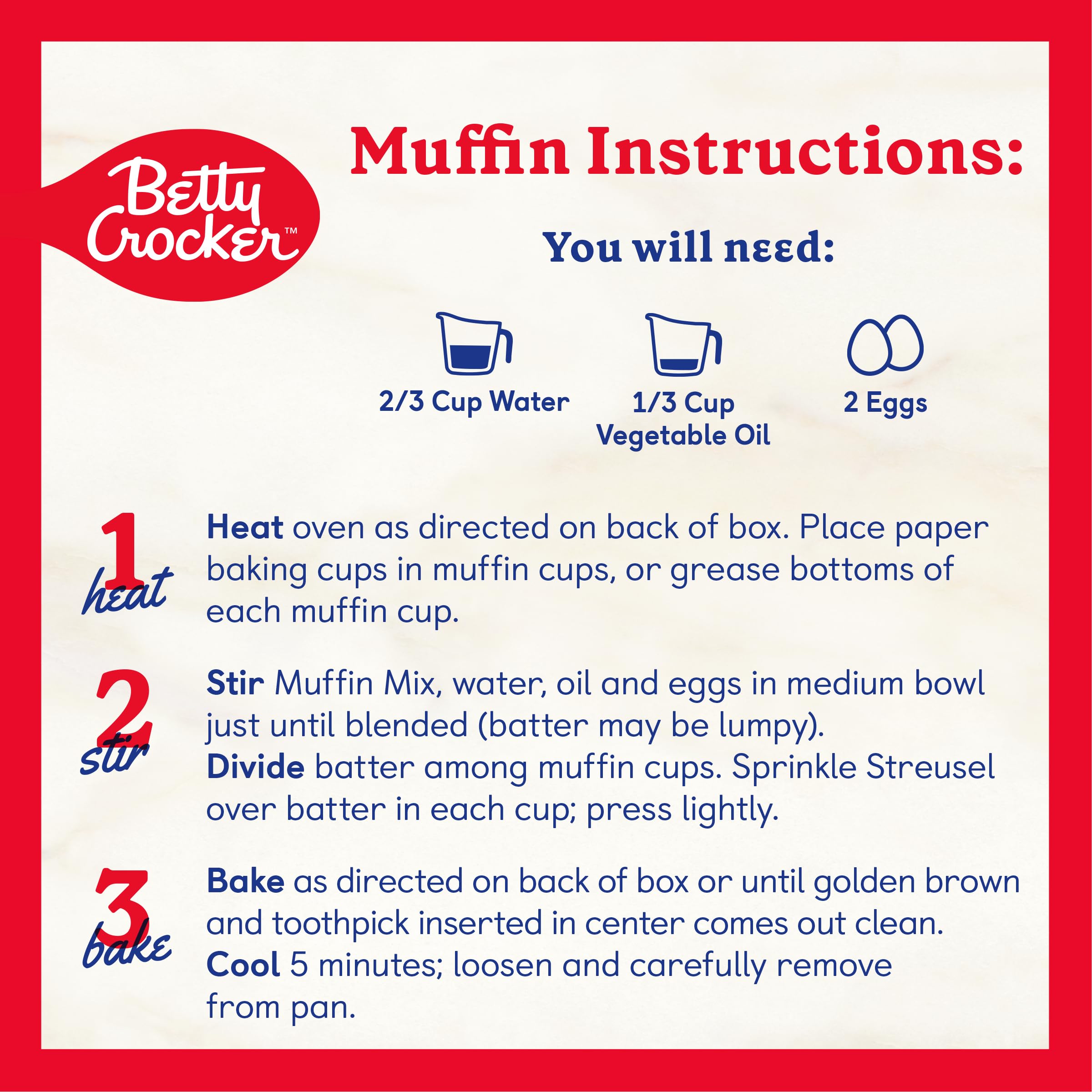 Betty Crocker Cinnamon Streusel Muffin and Quick Bread Mix, 13.9 oz. (Pack of 12) - Image 5