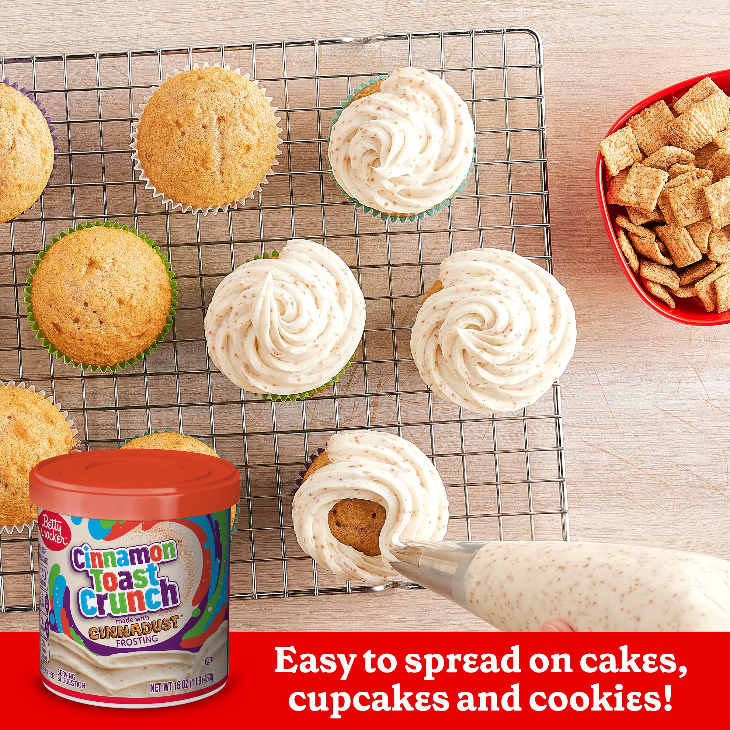 Betty Crocker Cinnamon Toast Crunch Frosting, Made with CINNADUST, 16 oz (Pack of 8) - Image 3