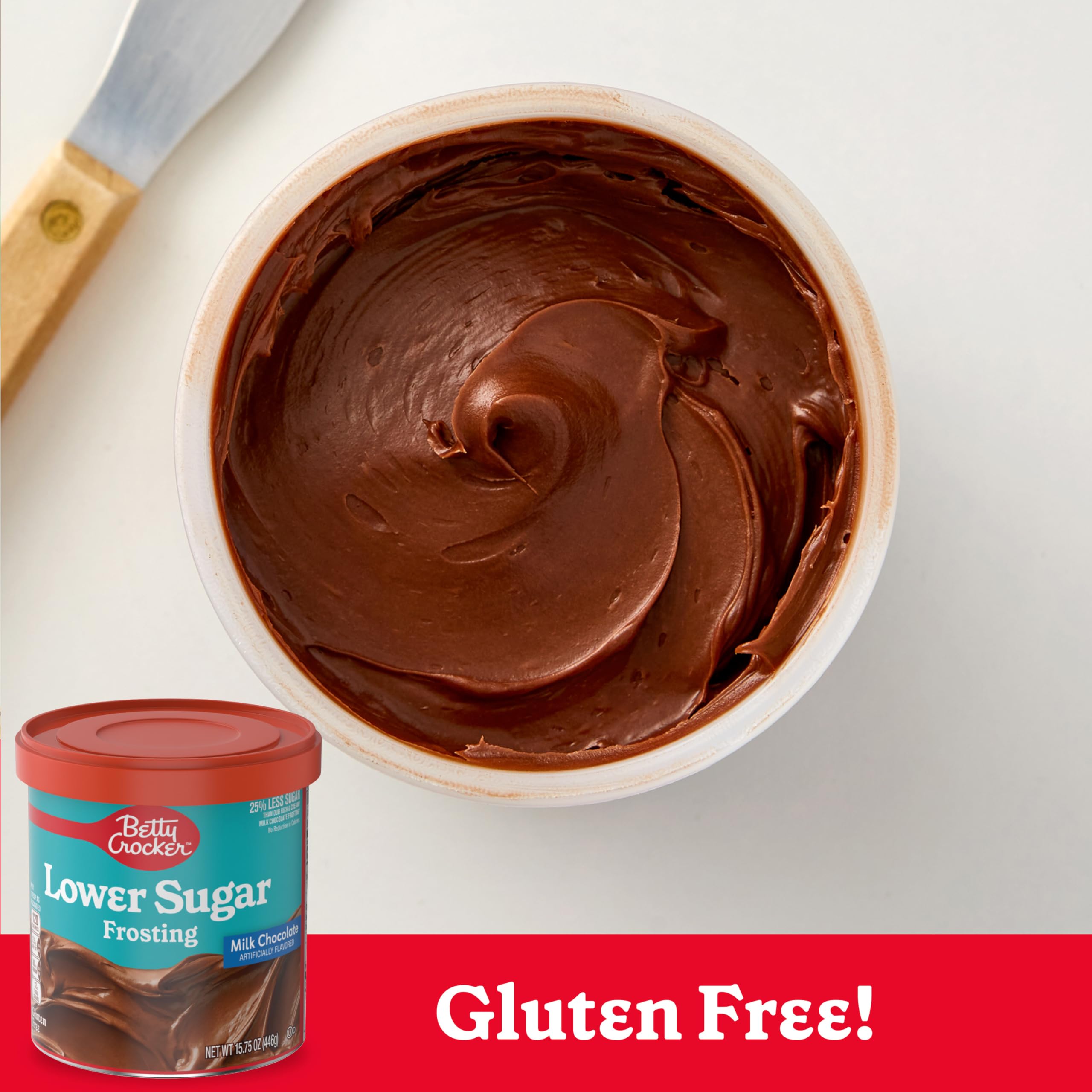 Betty Crocker Lower Sugar Frosting, Milk Chocolate Flavored, 15.75 oz - Image 4