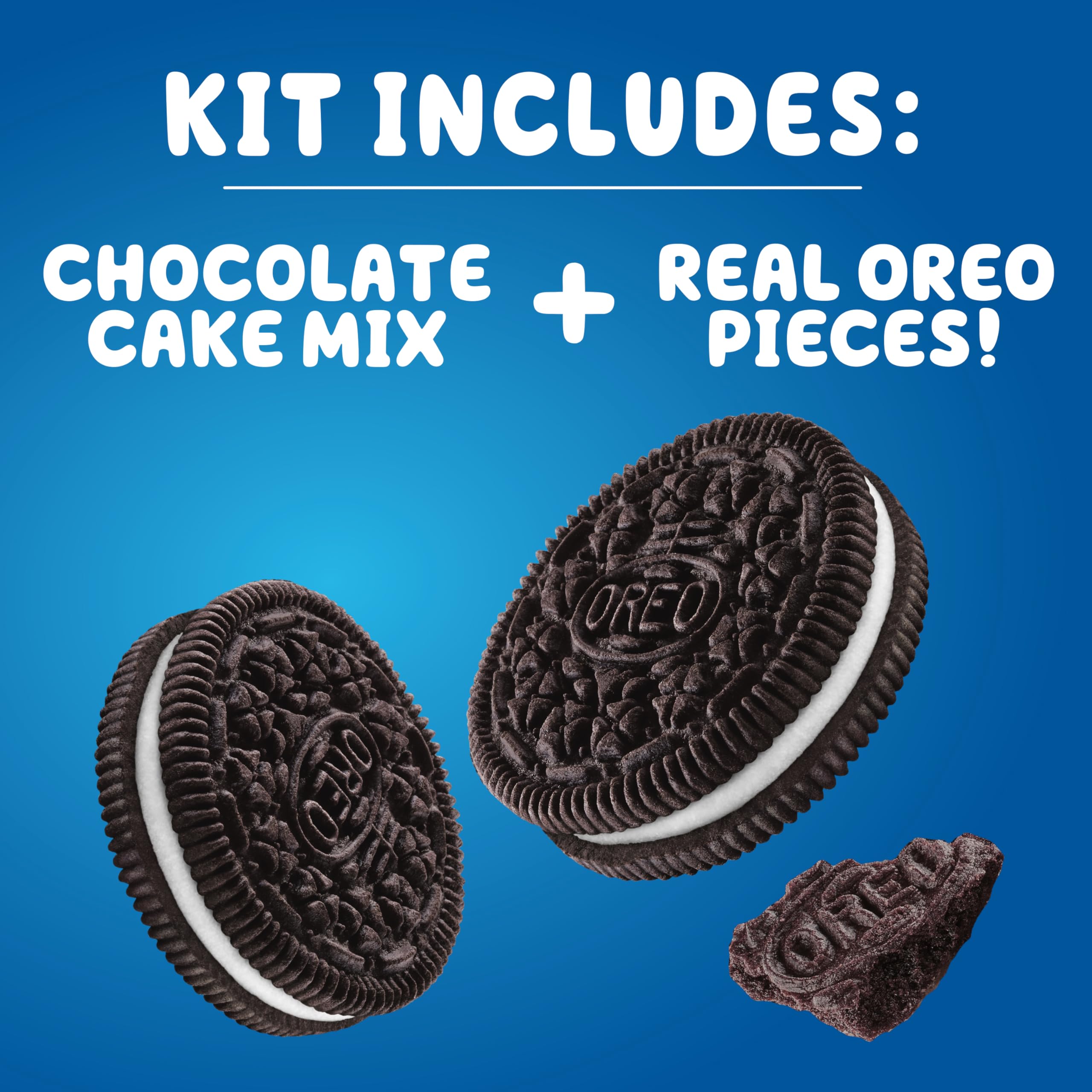 Betty Crocker OREO Chocolate Cake Mix, Chocolate Cake Baking Mix With OREO Cookie Pieces, 9.3 oz - Image 4